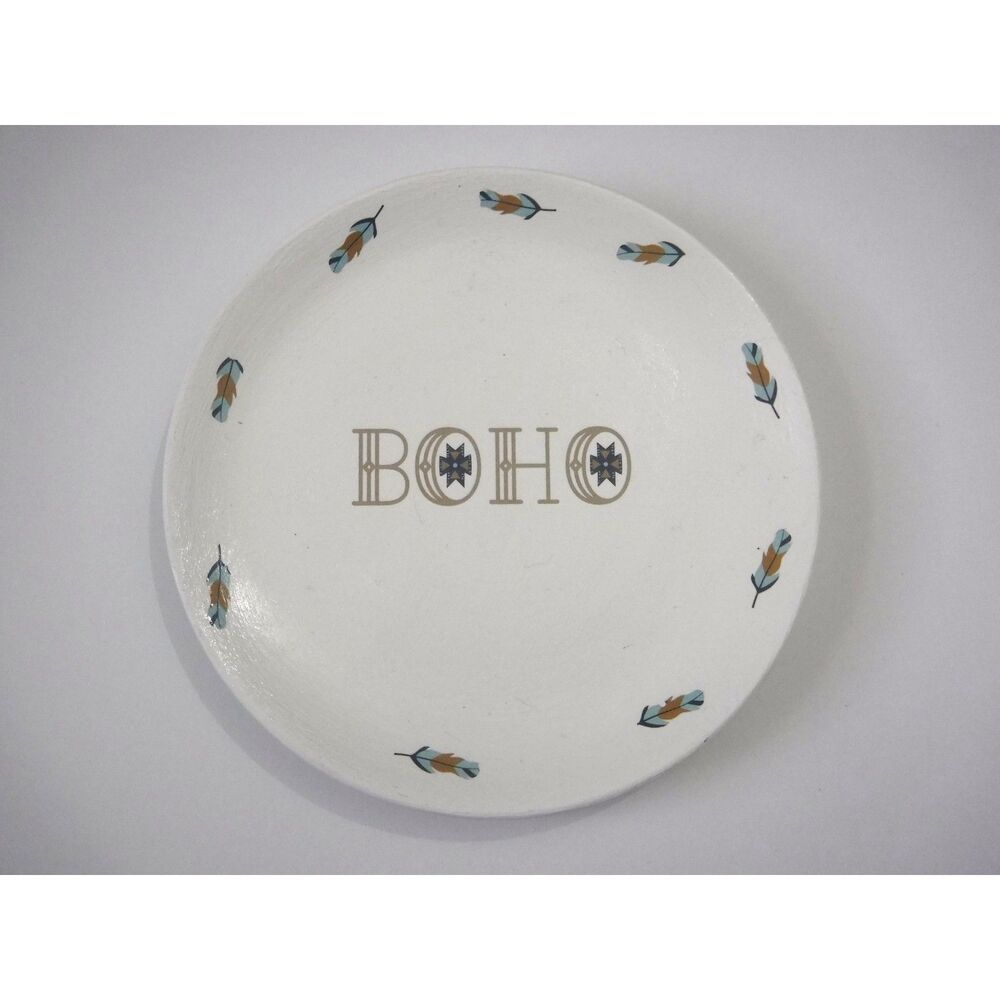 Trinket / Jewelry Dish White Boho